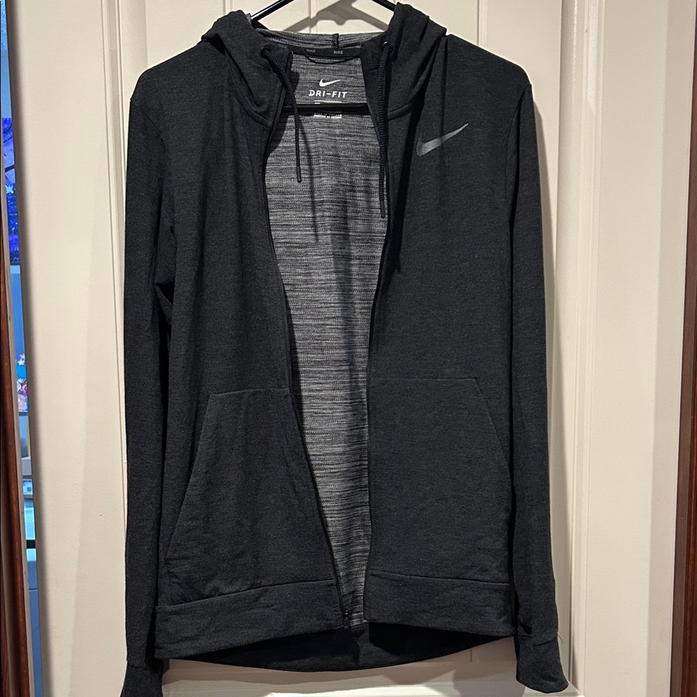 Nike Charcoal Dri-FIT Full-Zip Hoodie